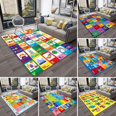 Alphabet ABC Carpet Early Education Cartoon Children Crawling Rugs Non-slip Bedroom Living Room Sofa Home Decoration Floor Mat