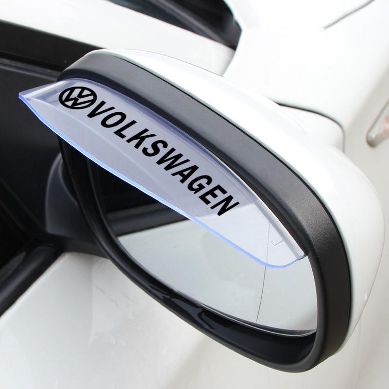 2Pcs Car Rear View Side Mirror Rain Board Sun Visor Eyebrow Guard For Volkswagen Golf-6 7 4 5 POLO Passat B5 B6 B7 T4 T5 Tiguan Jetta Gol