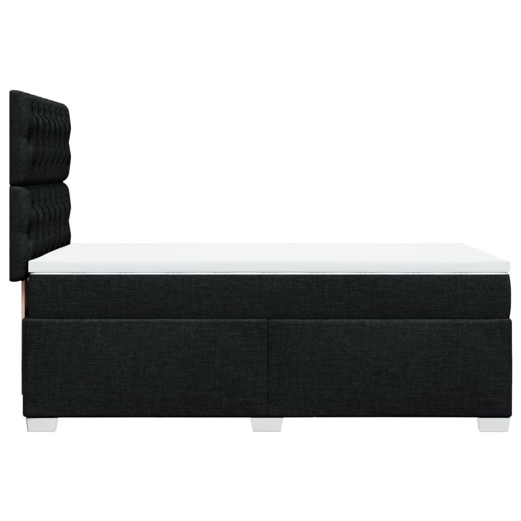 Box Spring Bed with Mattress Black 90 x 200 cm Fabric