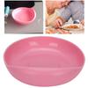 Elderly Care Spill Proof Plate with Suction Cup Base Disabled Non Slip Tableware Pink