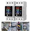 High Accuracy Electrical Parameters Meter Electric Current Power Monitors DIN Rail Mount Flame Retardant Case LED Display
