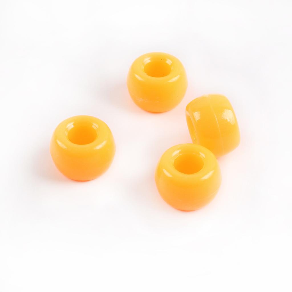 Acrylic Pony Beads Large Hole Beads Dreadlocks Solid Color Bucket Beads Diy Mobile Phone Chain Necklace Loose Beads Jewelry Accessories