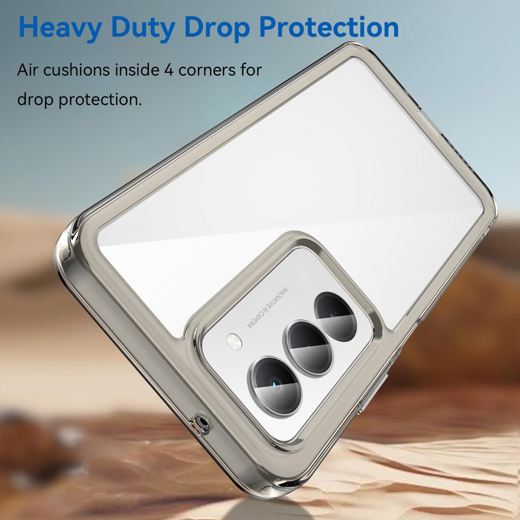 För Xiaomi Redmi 15 5G (Global) (169 mm) Telefonskal WANLONFENG XC-serien TPU Akrylskydd med Härdat Glas (Stort linshål)