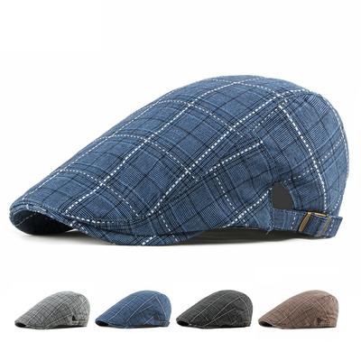 Newsboy Caps for Men British Vintage Beret Hat Men's Plaid Forward Hat Summer Berets Gatsby Painters Hats Gorro Hombre Boina