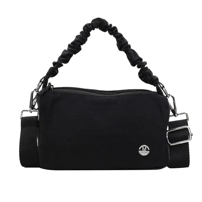 

High Quality Niche Pillow Bag Versatile Single Shoulder Bags Fashiable Lightweight and Simple Commuting Bucket Crossbody Bag чёрный