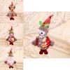 Foam Fabric Christmas Santa Claus Figurine With Elk Snowman Doll Pendant For Holiday Decor
