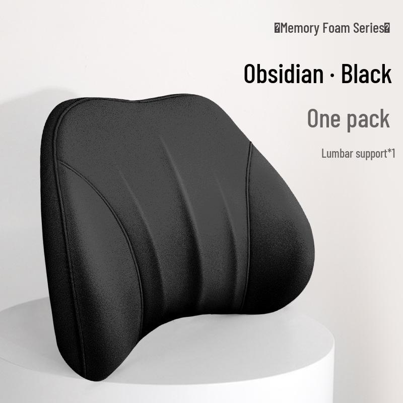 Cloud-Like Suede Memory Foam Headrest & Lumbar Support: Breathable Universal Car Cushion & Neck Pillow