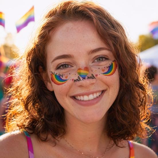 Freckle Temporary Tattoos, Waterproof & Long Lasting Face Stickers, Rainbow Color Makeup Decals for Festival, Party, Halloween