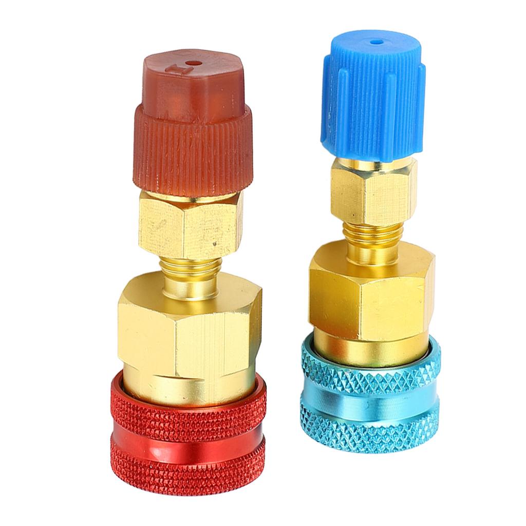 R1234yf Quick Couplers Kit Brass R1234YF to R134A Quick Coupler Adapter for Car Conditioner AC Charging