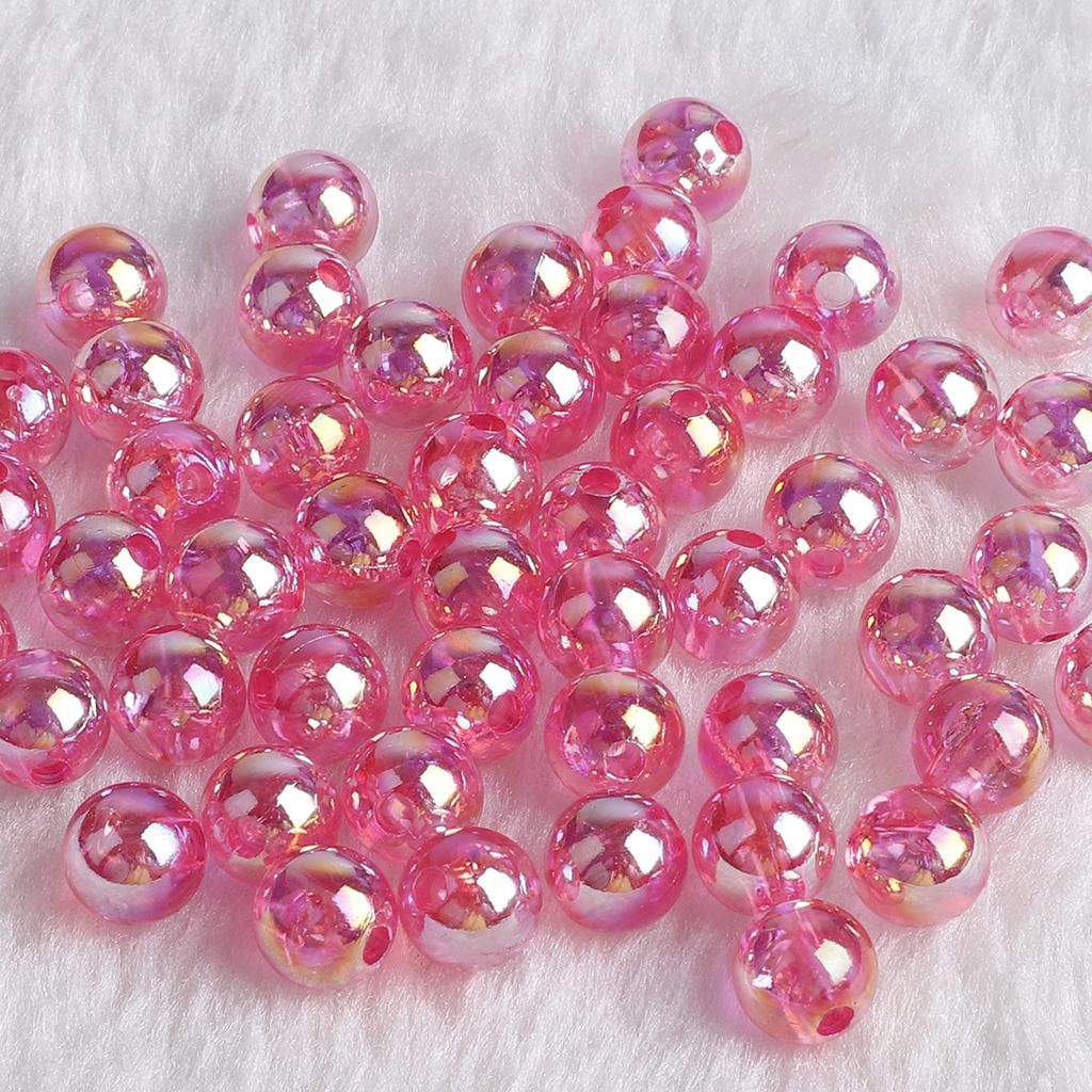 500g DIY Fashion Jewelry Accessory 6MM-12MM Acrylic Beads Round Shape 23 Colors Bracelet Department Spac