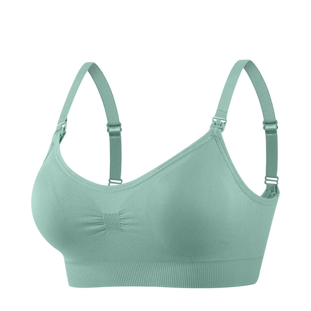Wire-Free Plus Size Front Closure Nursing Bra for Pregnant Women - Adjustable, Seamless Design for Comfortable Feeding