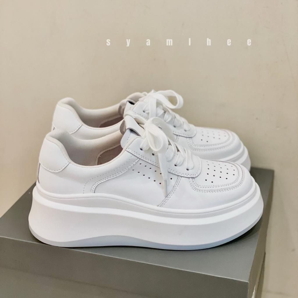 thick-soled little white shoes women's new versatile muffin board shoes high-end sports and leisure shoes