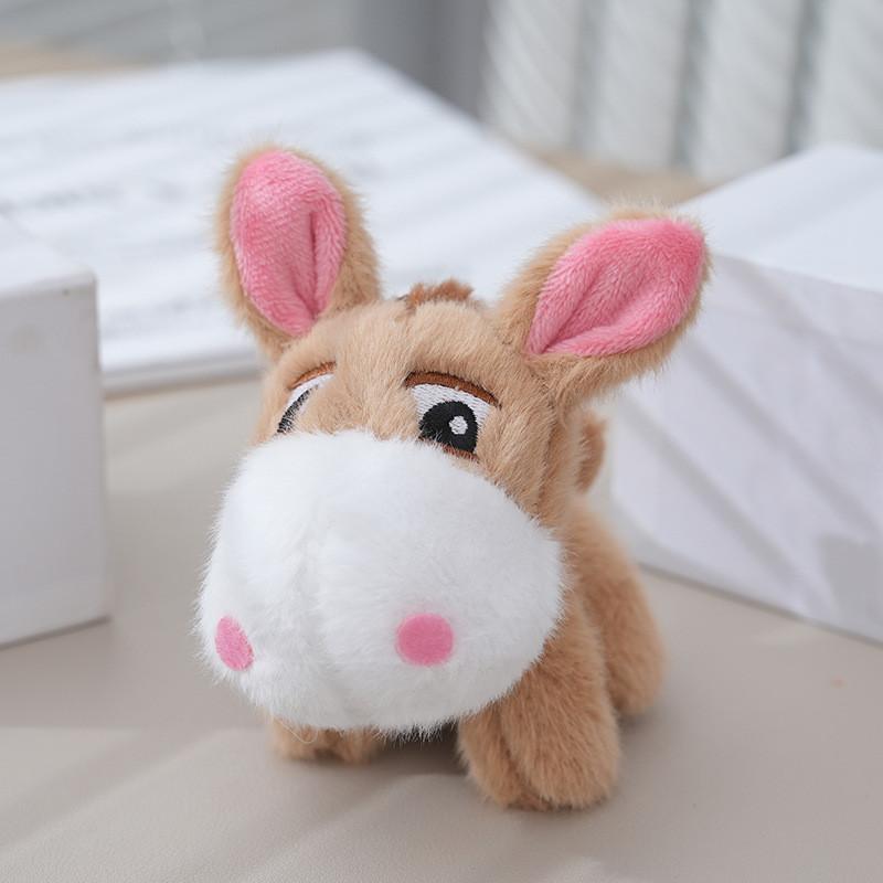 Charming Cartoon Plush Donkey Doll Keychain Custom Company Gift Fluffy Material 12cm