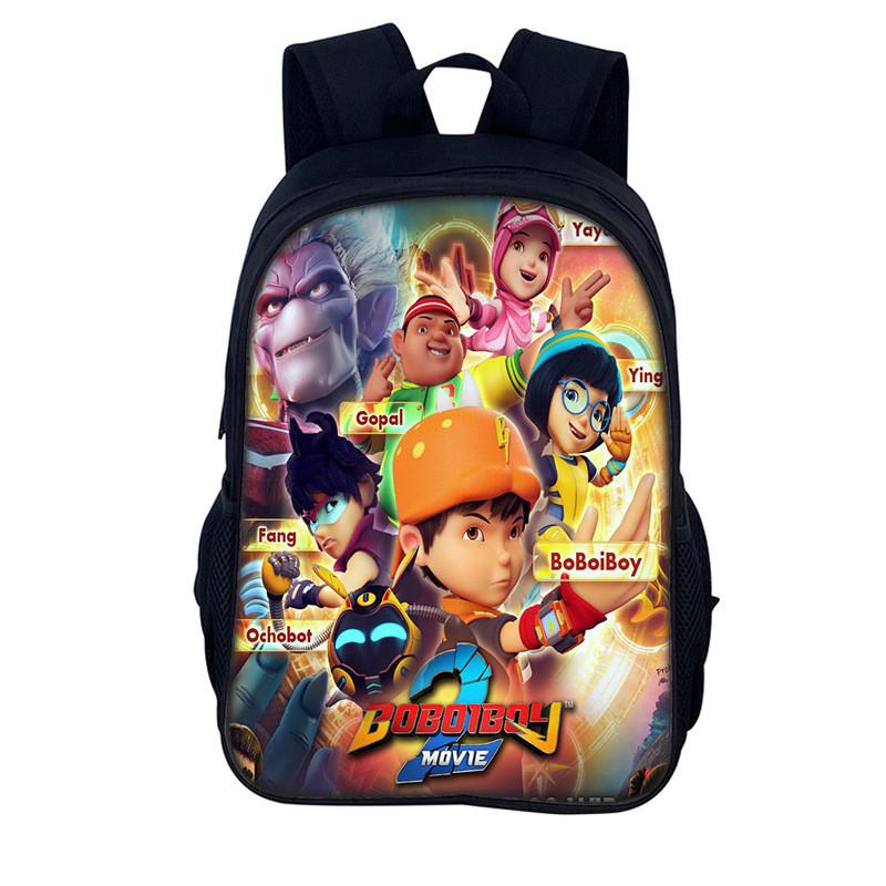 Elements Heroes Boboiboy Kids School Backpack With Durable Nylon Material For Elementary Students