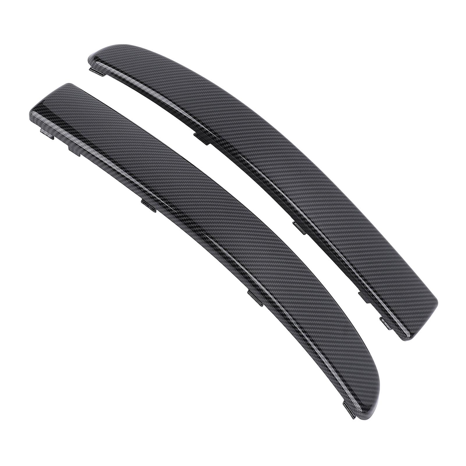 

1 пара молдингов переднего бампера, нижняя отделка 735455057, модный передний бампер с рисунком из углеродного волокна
