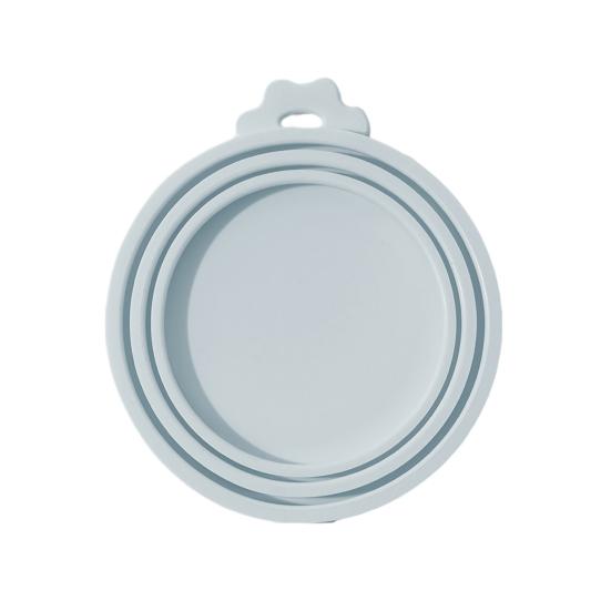Silicone Pet Food Can Lid for Dog and Cat 3 Size Food Can Lid Dustproof Moisture Proof Food Can Lid Safe Odorless Reusable Pet Food синий