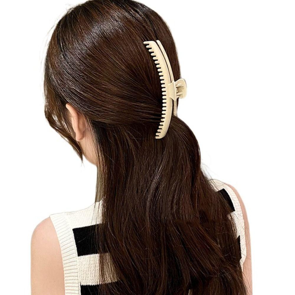 Large Thin Shark Clip Acrylic Geometric hair claw Temperament Matte Claw Clip Bath