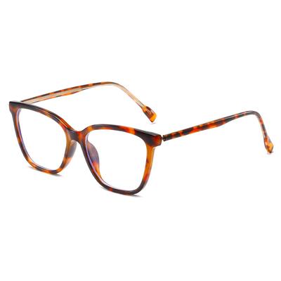 Glasses Frame Pc Box Retro Ferrule Myopia Frame Plain Anti-Blue Flat Glasses Women