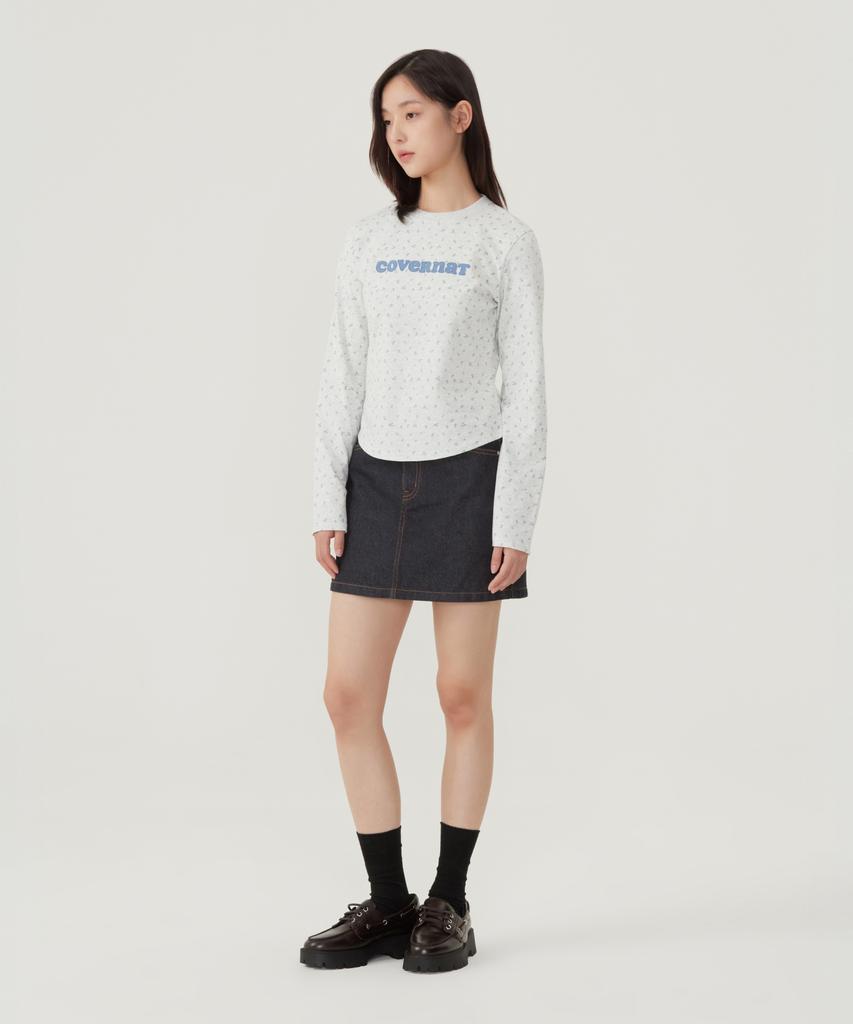 COVERNAT WOMAN Cooper Logo Long Sleeve Charcoal