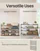 SONGMICS 4-Tier Shoe Rack, Narrow Shoe Storage Organiser, Metal Storage Rack, for Hallway, Living Room, Closet, Space-Saving, Stackable