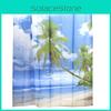 Classic Hawaii Beach Coconut Design Bathroom Shower Curtain With Waterproof And Easy-clean Features