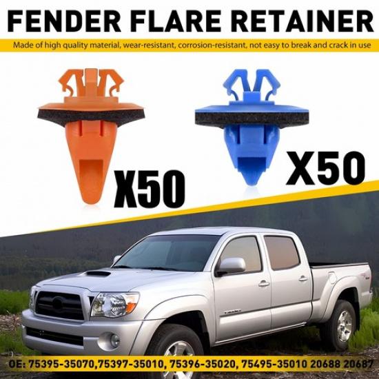 100x Fender Flare Retainer Clips for 05- Toyota Tacoma 75397-35010 75495-35010 N