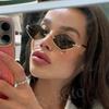Non-polarized Fashion Vintage Small Alien Mirror Sunglasses Women Metal Rimless Sun Glasses Ladies Hipster Sexy Eyewerar