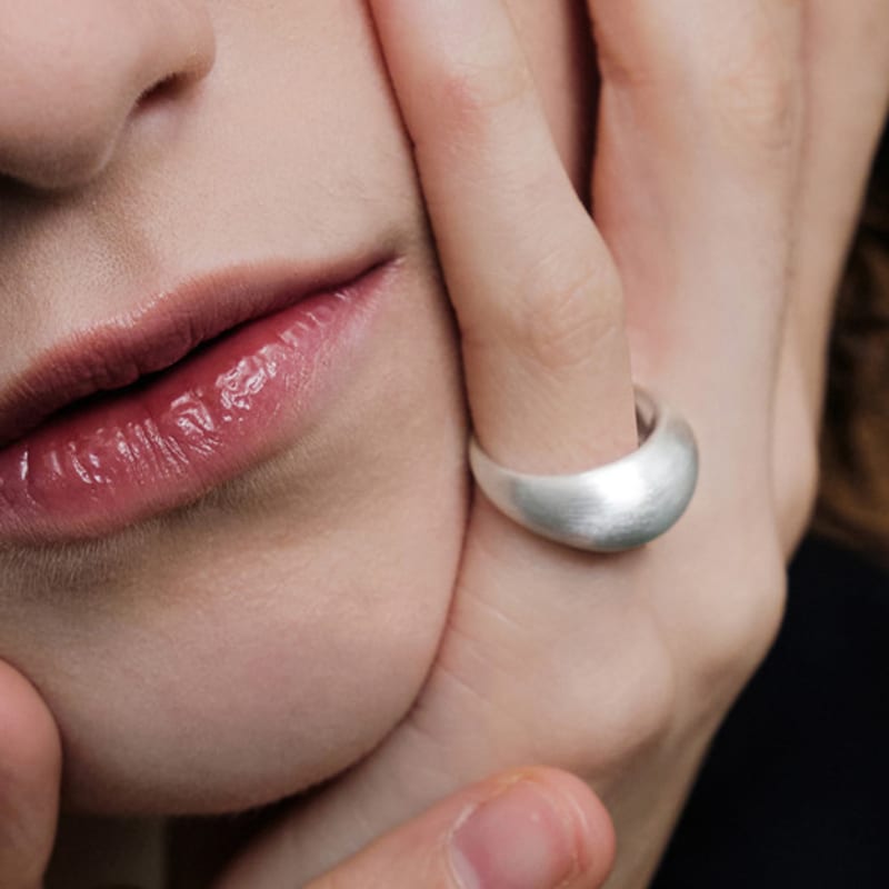 TOU NP008 Hidden Shine Matte Pinky Ring