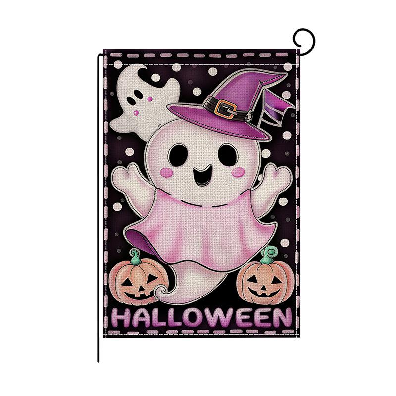 Halloween Garden Flags Ghost and Funny Pumpkin Decorations Indoor and Outdoor Hanging of Small Flags