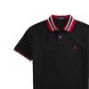 Polo Ralph Lauren Striped Logo Embroidered Vertical Button Short Sleeve Polo Shirt Men tops Black 710828371-001