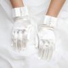 Guanti Sposa in Raso Guanti da Polso Matrimonio Donna Guanti Eleganti Lucidi per Festa del Tè Evento Formale Cerimonia di Fidanzamento Ballo