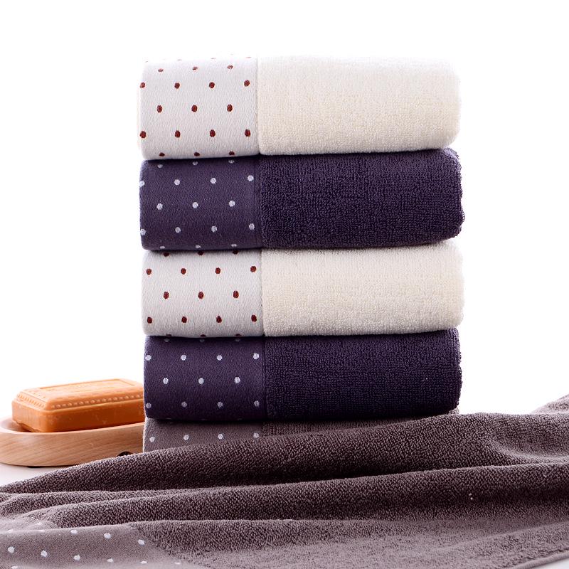 New Jacquard Polka Dot Thick Cotton Towel Gift