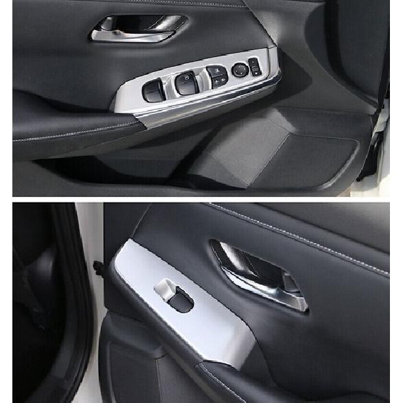For Nissan Sentra Sylphy -2024 Matte Silver Window Lift Lock Switch Panel 4X