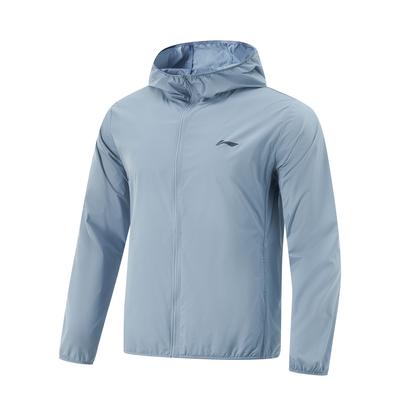 Bequeme Lässige Minimalistische Kapuzenreißverschluss Einfarbige Vielseitige Jacke Herrenjacken Schieferblau AFDV261-9
