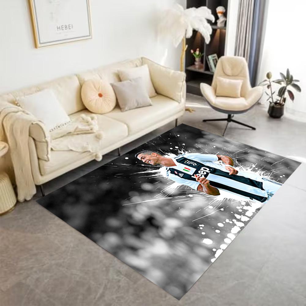 Ronaldo's Juventus Celebration Floor Rug Office Rug Perfect for Dining Room Playrooms Hallway Living Rooms Anti-slip Rug Decorate Offices