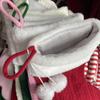 Thick Chunky Knit Wool Christmas Socks and Striped Stocking