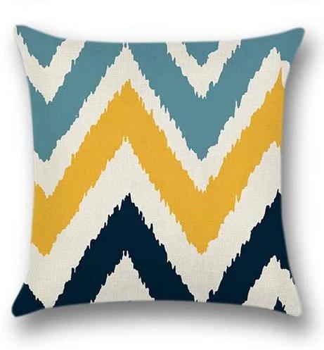 Yellow Geometric Pattern Cushion Cover Car Living Room Sofa Bedroom Pillowcase Decoration Home Decor