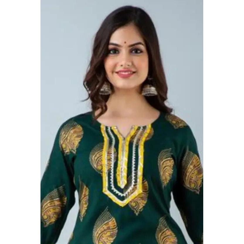 Women Party Wear Top Tunic Kurta Skirt Set Indian Bollywood Rayon Kurti Ethnic VSO-1705 C