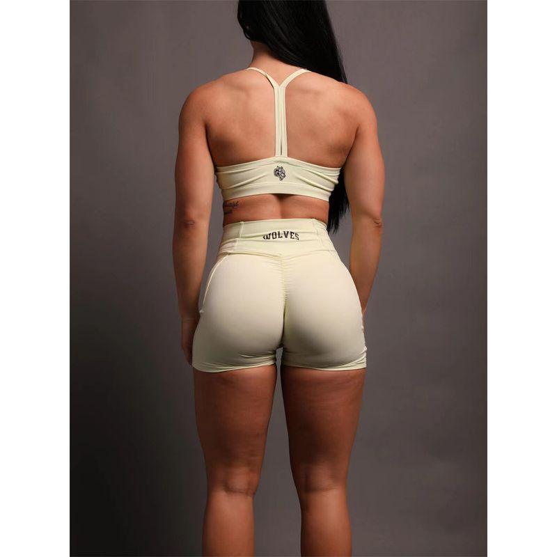 2023 Autumn New Arrival Wolf Head Fashion Fitness Sports Bra Women's Chest Wrap Training Bubble Wrap High Elastic Quick-Drying Push Up Trendy