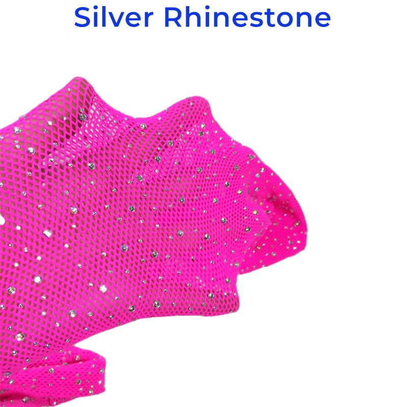 Zomer Dames Glanzende Visnet Panty's Bling Gekleurd En Zilveren Strass Visnet Leggings Glitter Dans Glitter Gaas Panty's