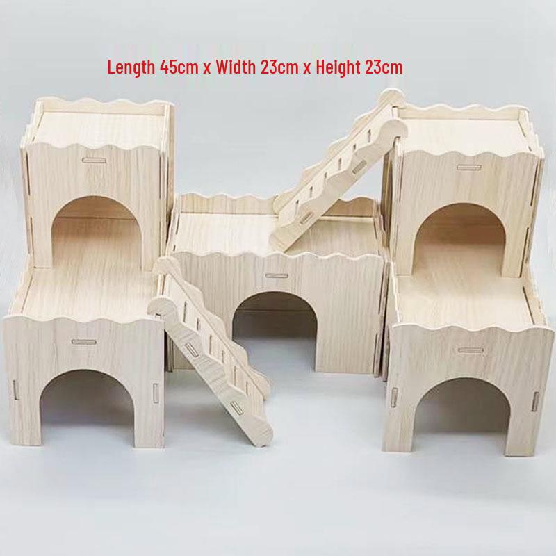 Small Hamster & Sugar Glider Hideout: Cozy Villa for Pet Nests, Bedrooms & Landscaping