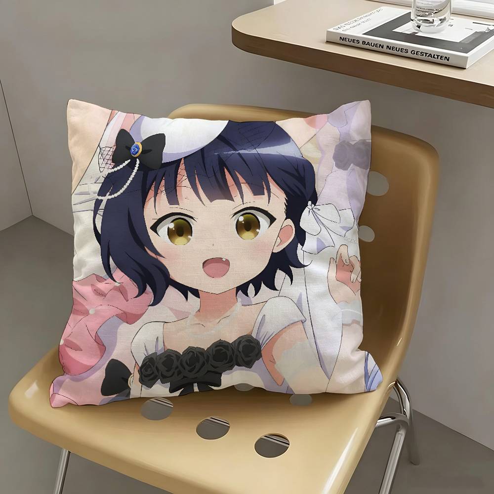 1pc Maya Jouga Anime Characters Pillow Case Fashion Square Pillowcase Bedroom Sofa Room Ins Decoration Leisure