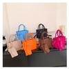 Piccola Borsa a Mano con Texture di Nicchia, Semplice e Versatile, Feltro alla Moda, Monospalla a Tracolla, Borsa da Mamma, Set di Due Pezzi