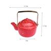 Classic 1:12 Scale Miniature Enamel Kettle for Dollhouse Kitchen Retro Design