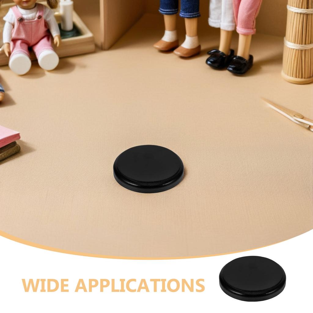 10pcs Round Base Display Stand 3.1In Wood Figure Stand Base For Action Figures Support Pedestals Collection Holder