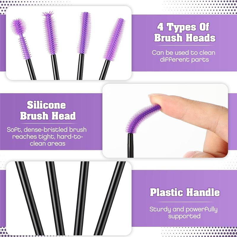 AD23-20 Pcs Cranny Sewing Machine Cleaning Brushes, Reusable Silicone Bristles Cleaning Brushes For Sewing Machine Internal