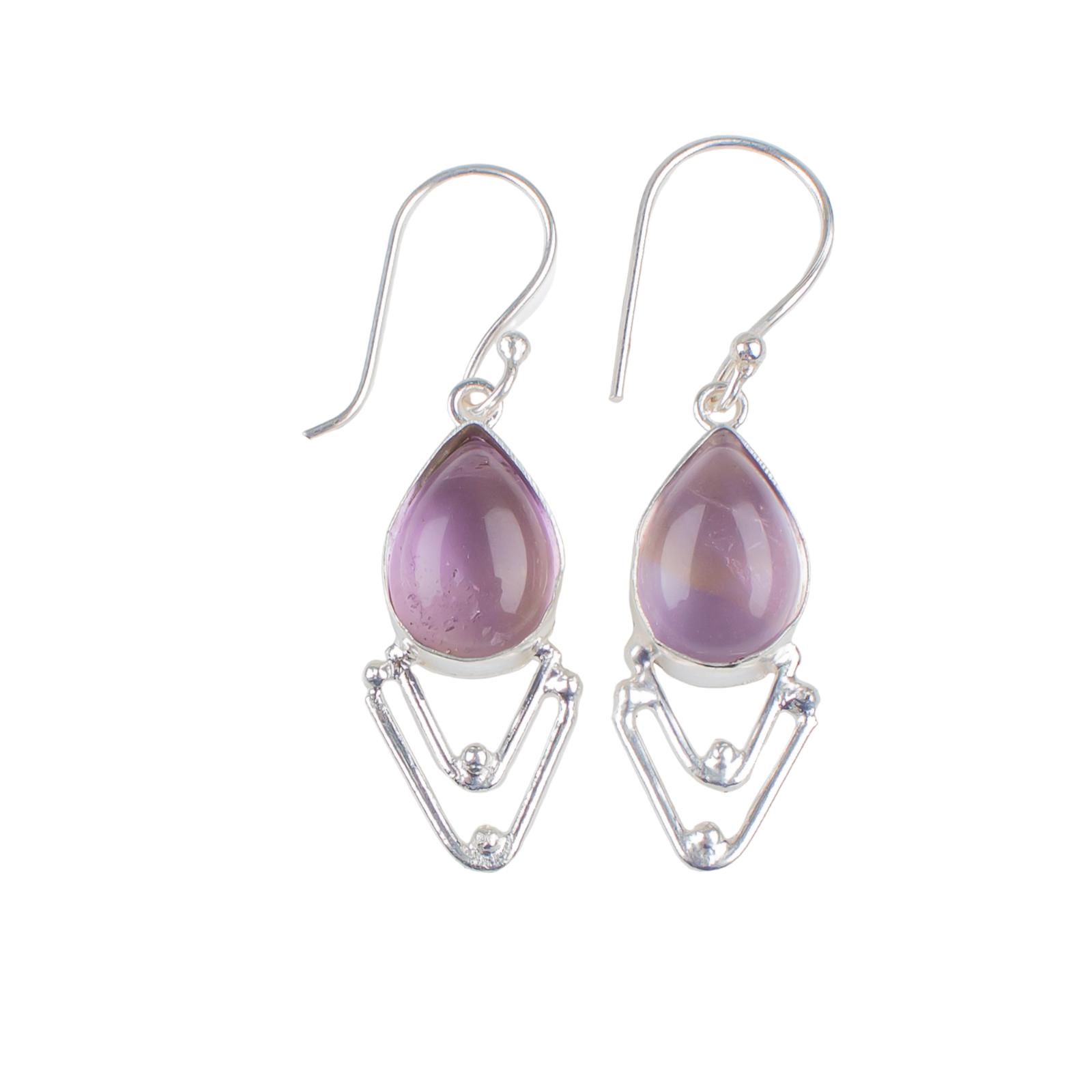 

Genuine Ametrine Gemstone 925 Solid Silver Handmade Designer Earring For Women s EE-39-20