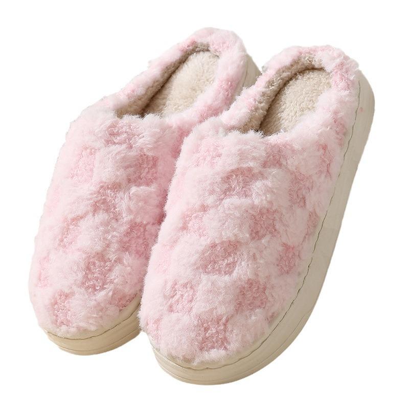 Routine Good Winter Cotton Slippers Thick Bottom Indoor Home Warm and Comfortable Velvet Home Non-slip Couple Drag