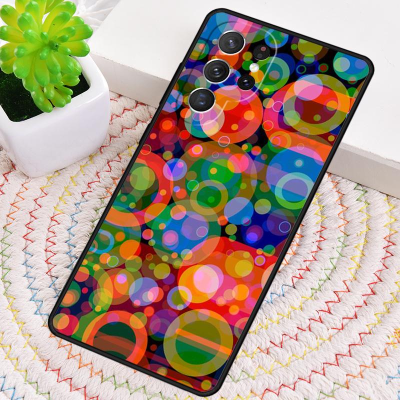 Abstract Circle Phone Case for Samsung Galaxy Note 10 Pro S26 Ultra S23 S24 FE S25 S21 S22 PLUS Shockproof Cove