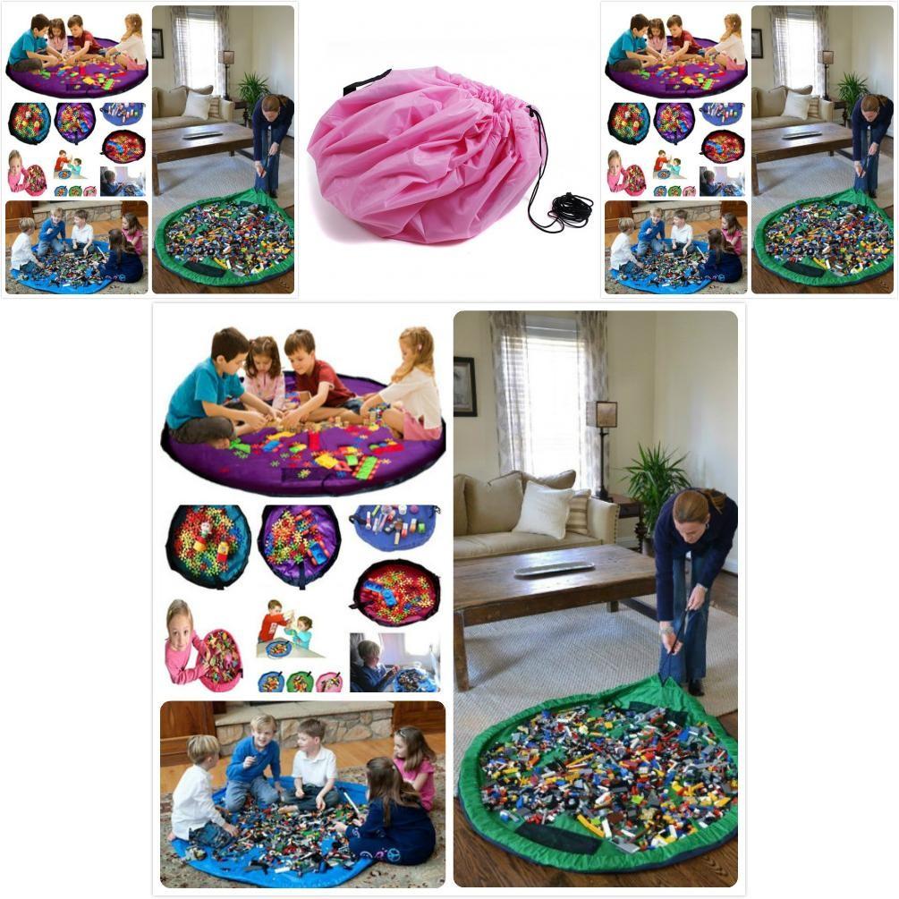 Baby Toy Storage Bag Large Waterproof Play Mat For Travel And Home Organizing